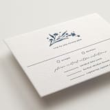 "Helena" - Letterpress RSVP Cards in Indigo by Kate Ahn - Detail