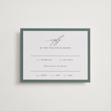 "Fondness" - Letterpress RSVP Cards in Gravel by Design Lotus - Front