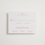 "Bowery" - Letterpress RSVP Cards in Rose by Megan Davis - Front