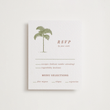 "Palm" - Letterpress RSVP Cards in Pistachio by Melinda Denison - Front