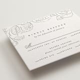 "garden" - Letterpress RSVP Cards in Garden by Leah Bisch - Detail