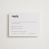 "min mod" - Letterpress RSVP Cards in Soft Black by JoAnn Jinks - Front