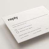 "min mod" - Letterpress RSVP Cards in Soft Black by JoAnn Jinks - Detail