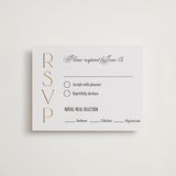 "Spellbound" - Letterpress RSVP Cards in Faux Gold by Pink House Press - Front