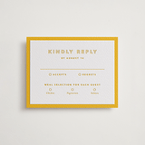 "Color Tone" - Letterpress RSVP Cards in Dandelion by Kindred Fields - Front