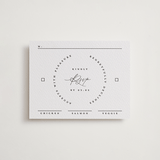 "Paradox" - Letterpress RSVP Cards in Soft Black by Gwen Bedat - Front