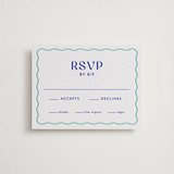 "With a Twist" - Letterpress RSVP Cards in Blue Violet by Olivia Raufman - Front