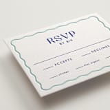 "With a Twist" - Letterpress RSVP Cards in Blue Violet by Olivia Raufman - Detail