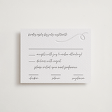 "Artist Hand" - Letterpress RSVP Cards in Artist Hand by Heather Schertzer - Front