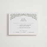 "Lovely Leaves" - Letterpress RSVP Cards in Lovely Leaves by Jessie Steury - Front