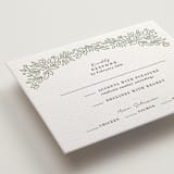 "Lovely Leaves" - Letterpress RSVP Cards in Lovely Leaves by Jessie Steury - Detail
