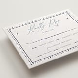 "Porcelain Garden" - Letterpress RSVP Cards in Lapis by Corinne Malesic - Detail