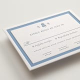 "Sweet Garden" - Letterpress RSVP Cards in Provincial Blue by Erin German - Detail