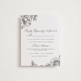 "Wedding Press" - Letterpress RSVP Cards in Graphite by Chris Griffith - Front