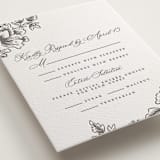 "Wedding Press" - Letterpress RSVP Cards in Graphite by Chris Griffith - Detail