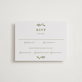 "Greenery Vine" - Letterpress RSVP Cards in Pistachio by Susan Moyal - Front