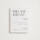 "Tallest" - Letterpress RSVP Cards in Soft Black by Pixel and Hank - Front