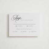 "Us" - Letterpress RSVP Cards in Soft Black by Nicole Walsh - Front