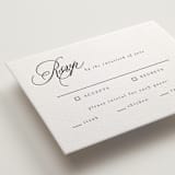 "Us" - Letterpress RSVP Cards in Soft Black by Nicole Walsh - Detail