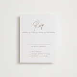 "angeline" - Letterpress RSVP Cards in Moss by chocomocacino - Front