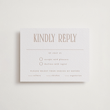 "title" - Letterpress RSVP Cards in Latte by JoAnn Jinks - Front