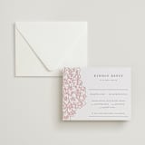 "Hydrangea Blooms" - Letterpress RSVP Cards in Blush by Paula Pecevich - Invitation with Envelope