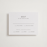 "Simple charm" - Letterpress RSVP Cards in Soft Black by Stacey Meacham - Front