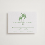 "Iconic" - Letterpress RSVP Cards in Pear by Creo Study - Front