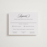 "Ambrose" - Letterpress RSVP Cards in Soft Black by Olivia Raufman - Front
