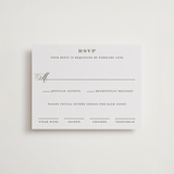 "Putnam" - Letterpress RSVP Cards in Moss by Megan Davis - Front