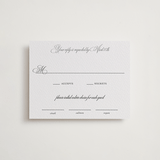 "Bradford" - Letterpress RSVP Cards in Charcoal by Megan Davis - Front