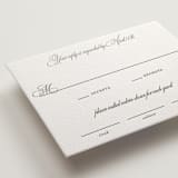 "Bradford" - Letterpress RSVP Cards in Charcoal by Megan Davis - Detail