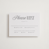 "Icon" - Letterpress RSVP Cards in Gravel by Vera Lim - Front