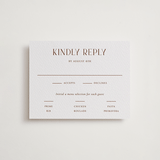"chic" - Letterpress RSVP Cards in Burnt Sienna by Vanessa Doyle - Front