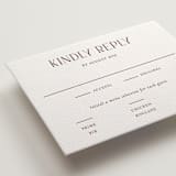 "chic" - Letterpress RSVP Cards in Burnt Sienna by Vanessa Doyle - Detail