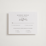 "Bouvardia" - Letterpress RSVP Cards in Graphite by Deynaaz Daraei - Front