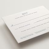 "Chesapeake" - Letterpress RSVP Cards in Sky Blue by Megan Davis - Detail