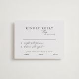 "modern classic" - Letterpress RSVP Cards in Soft Black by Tamara Hilje - Front