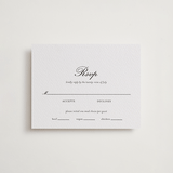 "Finely" - Letterpress RSVP Cards in Soft Black by Ani Somi - Front