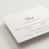"Finely" - Letterpress RSVP Cards in Soft Black by Ani Somi - Detail