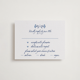 "Talavera" - Letterpress RSVP Cards in Lapis by Tamara Hilje - Front