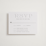 "Classically" - Letterpress RSVP Cards in Soft Black by Jenna Holcomb - Front