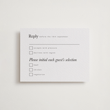 "Westin" - Letterpress RSVP Cards in Soft Black by Hudson meet Rose - Front
