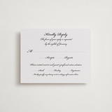 "Astor Elegance" - Letterpress RSVP Cards in Midnight by Clover and Lamb - Front