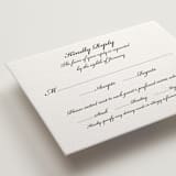 "Astor Elegance" - Letterpress RSVP Cards in Midnight by Clover and Lamb - Detail