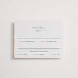 "Villa" - Letterpress RSVP Cards in Provincial Blue by Blustery August - Front
