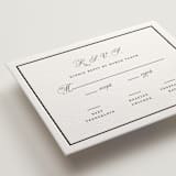 "The Day" - Letterpress RSVP Cards in Soft Black by mo kelley - Detail