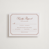 "Avery" - Letterpress RSVP Cards in Dusty Rose by Jennifer Postorino - Front