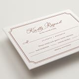"Avery" - Letterpress RSVP Cards in Dusty Rose by Jennifer Postorino - Detail