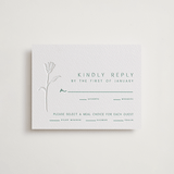 "Perennial" - Letterpress RSVP Cards in Cucumber by Amy Kross - Front